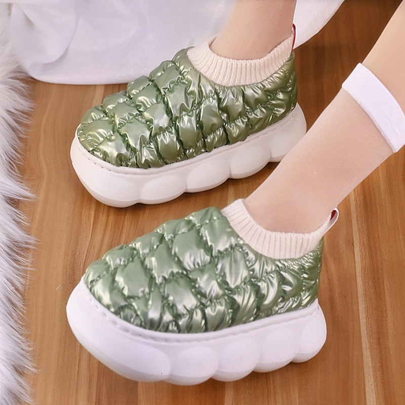 

Boots Women's Platform Winter Pink Female Cotton Shoes Light Soft Down Waterproof Thick Heels Warm Furry Woman Ankle Boot 221114, White