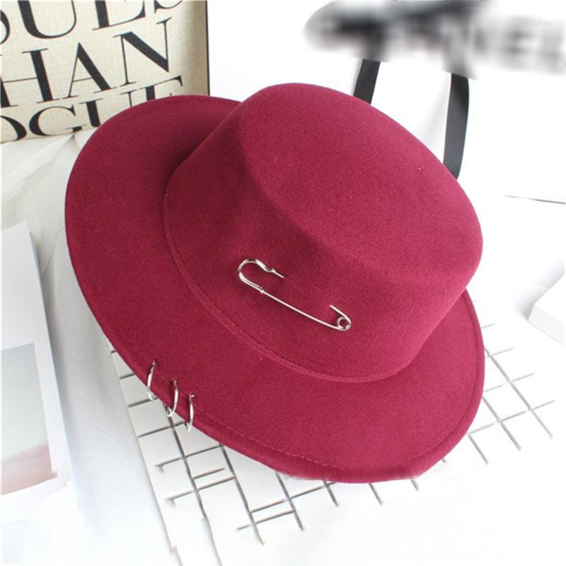

Berets 667E Cloth Women Men Fedora Hat For Winter Autumn Elegant Lady Poshoot, Black