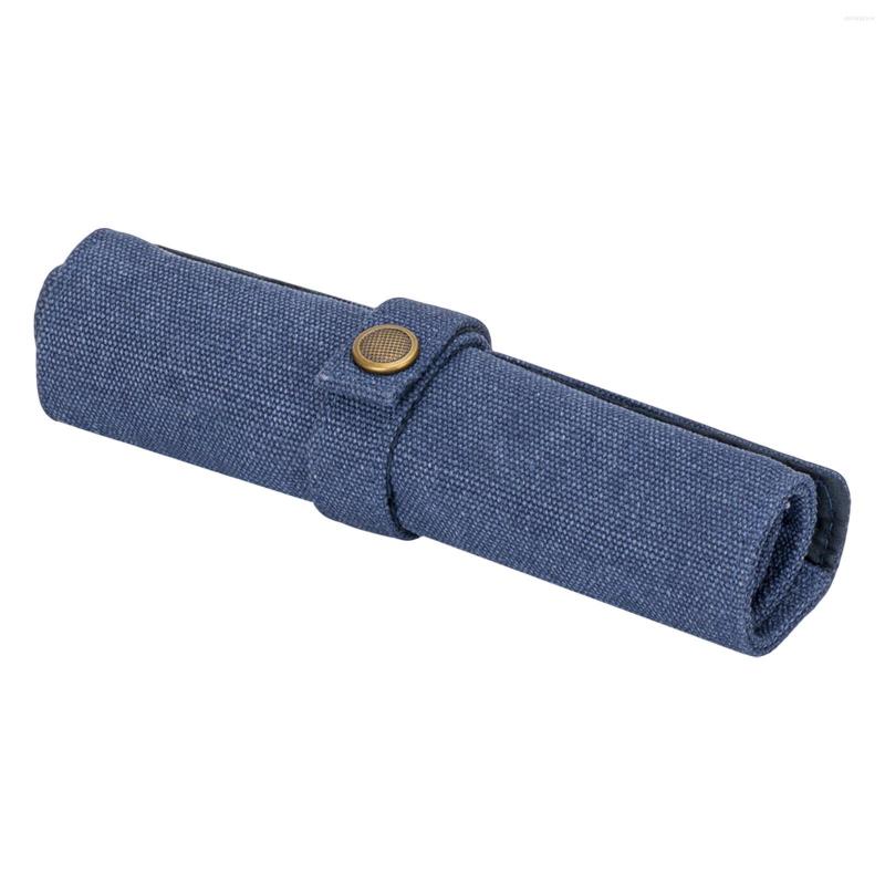 

Watch Boxes Roll Travel Case 5 Slots Wrist Container Organizer Canvas With Bag Strap Foldable Storage Box For Outdoor Home
