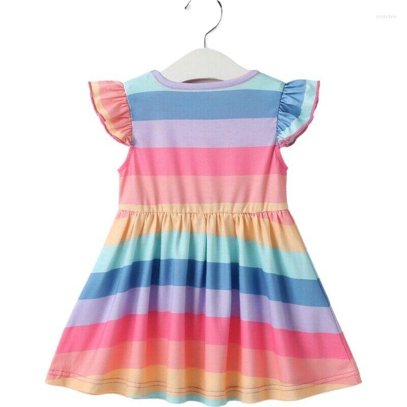

Girl Dresses 6M-3Y Toddler Born Baby Kid Girls Dress Cute Rainbow Tutu For Casual Summer Costumes, Picture shown