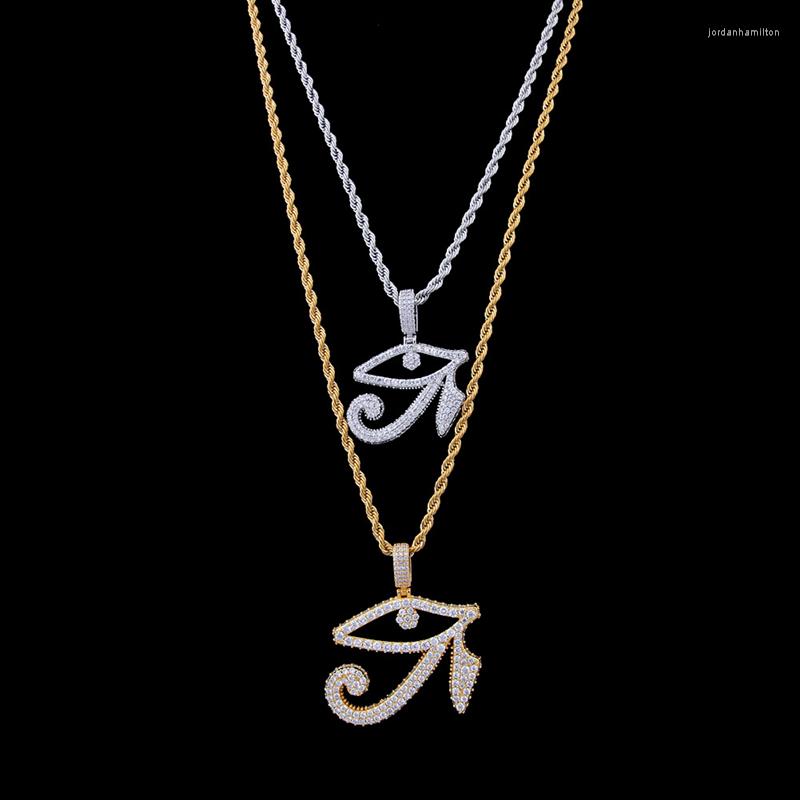 

Pendant Necklaces Hip Hop Jewelry Eye Of Horus Gold Plated Zircon Egyptian For Men