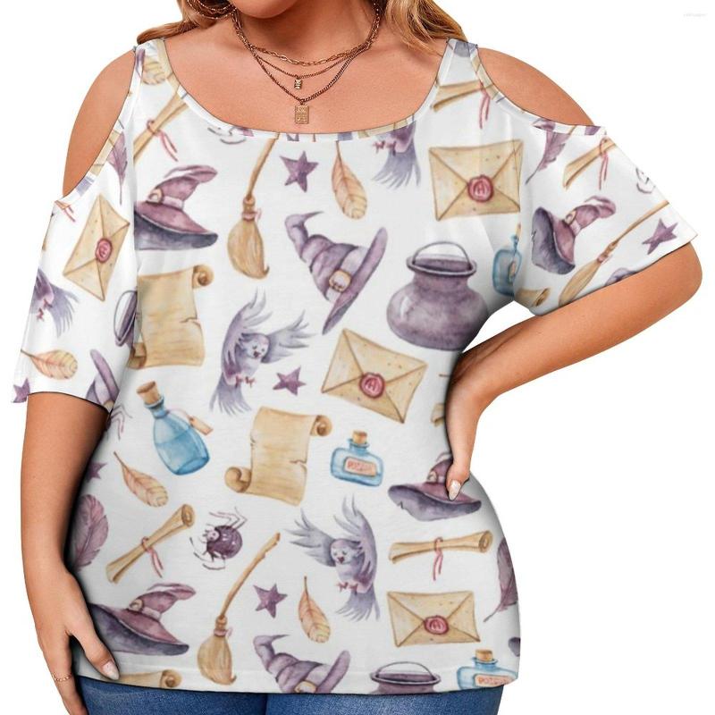 

Shirt Witch School Kit Fantasy Wizard Pretty T Shirts Short-Sleeve Print Tshirt Female Casual Top Tees Plus Size 5XL, Style-1