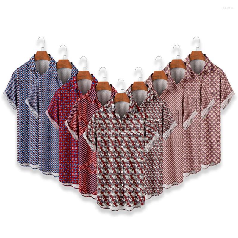 

Men's Casual Shirts 2022 Summer Fashion Camisas Mens Hawaiian Shirt Printed Short Sleeve Big Us Size Hawaii Flower Beach Floral Patterns, Mens shirts