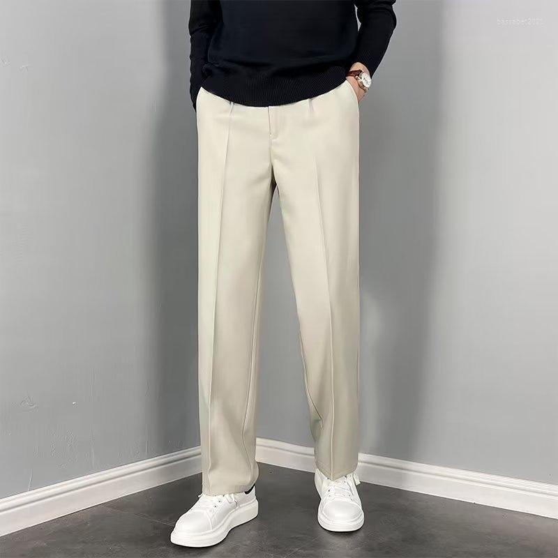 

Men' Pants High Fashion 2022 Vintage Work Trousers Men Office Formal Black Business