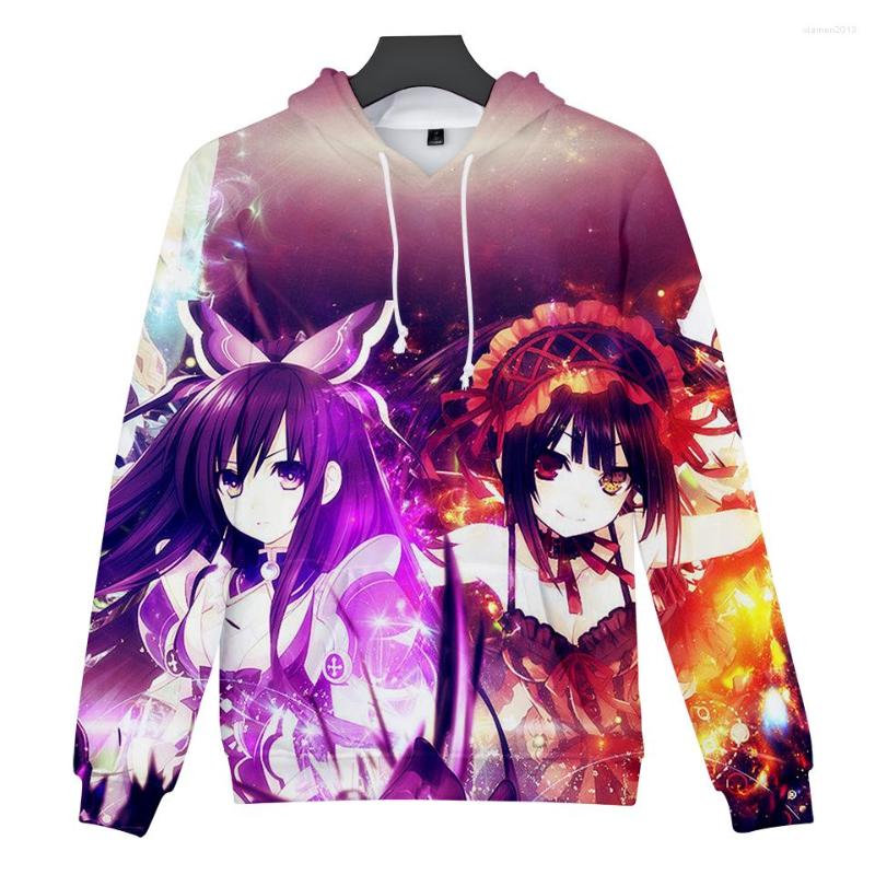 

Men's Hoodies DATE A LIVE Girls 3D Sweatshirts Long Sleeve Anime Kawayi Style Clothes Casual Pullover Warm