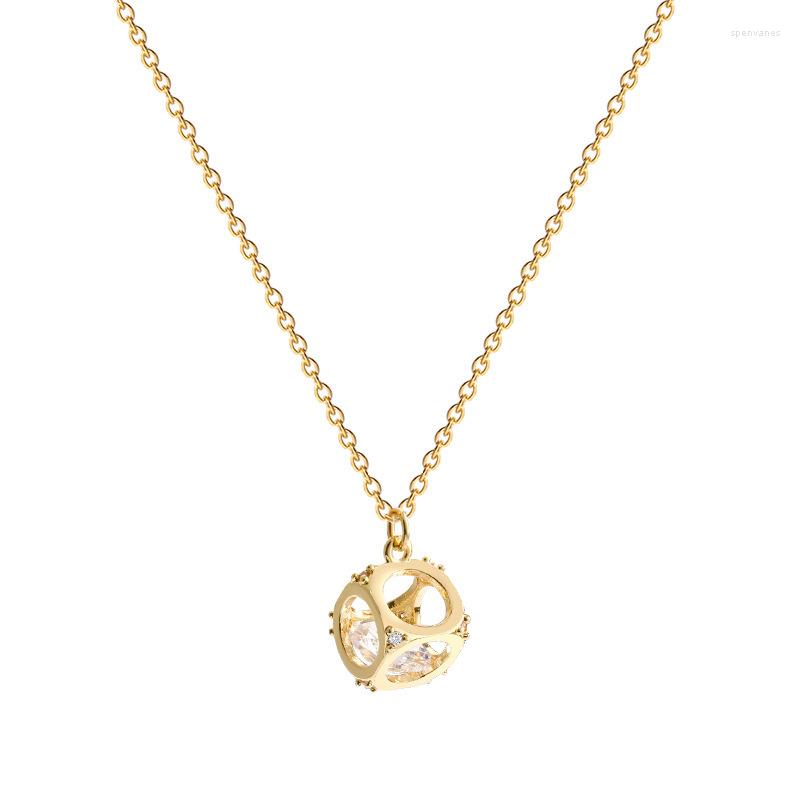 

Chains Fashion Statement Hollow Necklace Circle Zircon Versatile Temperament Women's Selling Jewelry Wholesale