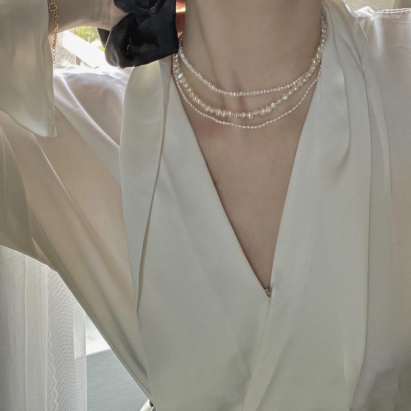 

Choker Hiyong Natural Freshwater Pearl Necklace Baroque Pearls Jewelry For Women Wedding Clasp Wholesale Gifts 2022 Trend