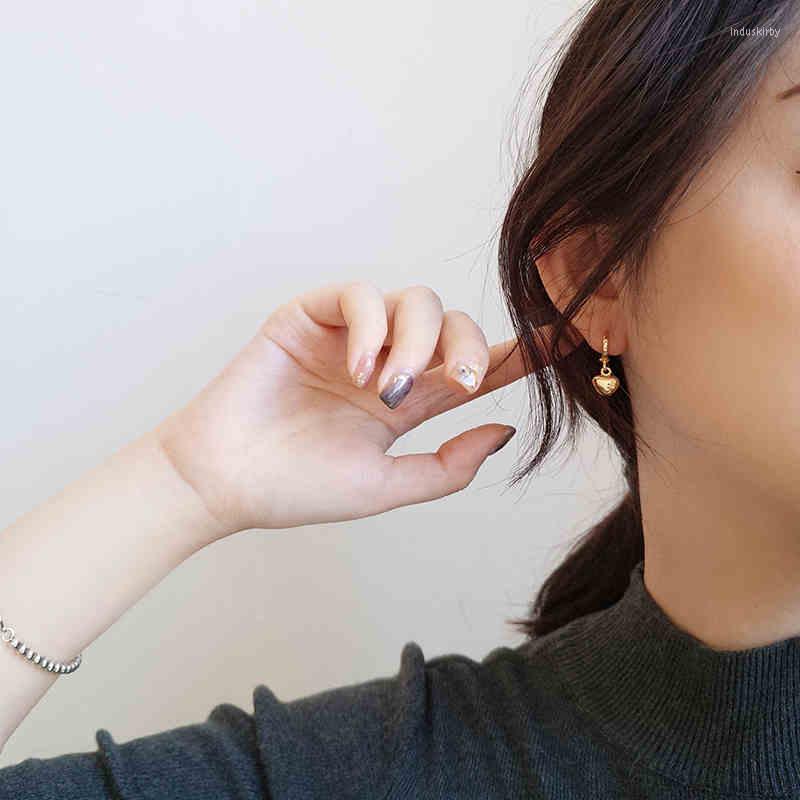 

Hoop Earrings Retro Sweet Heart Gold Color Silver For Women Dainty Vintage Jewelry Creative Gift