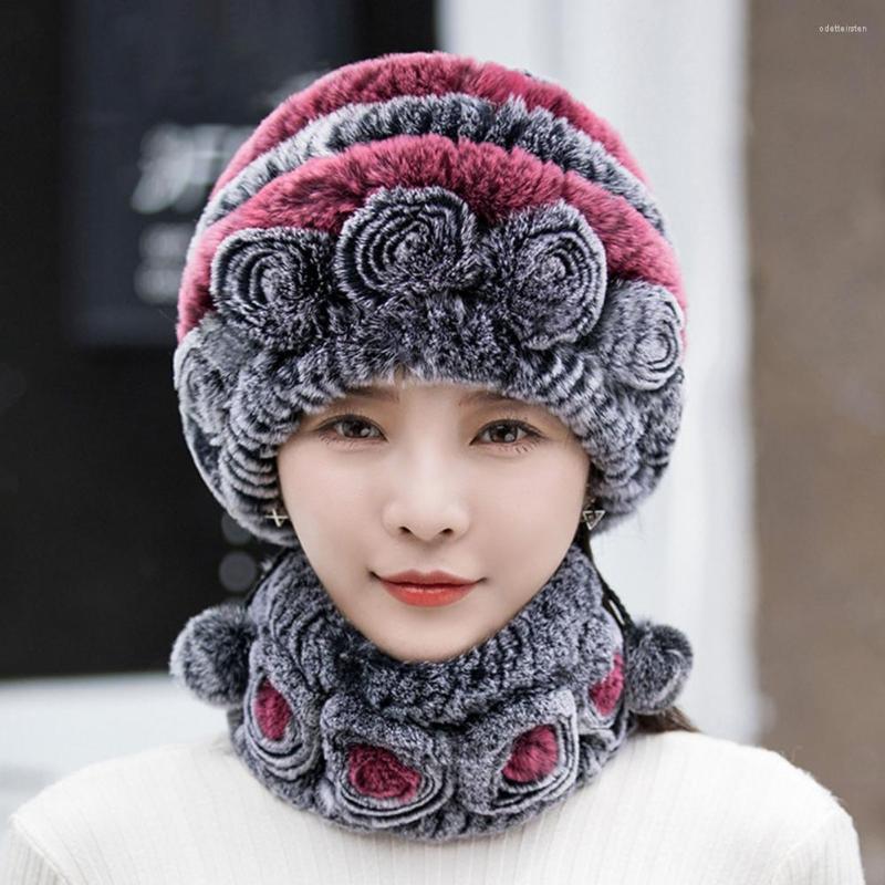 

Berets Chic High Elasticity Portable Dispel Cold Winter Hat Scarf Set Regular Fit Women For Daily Wear, White