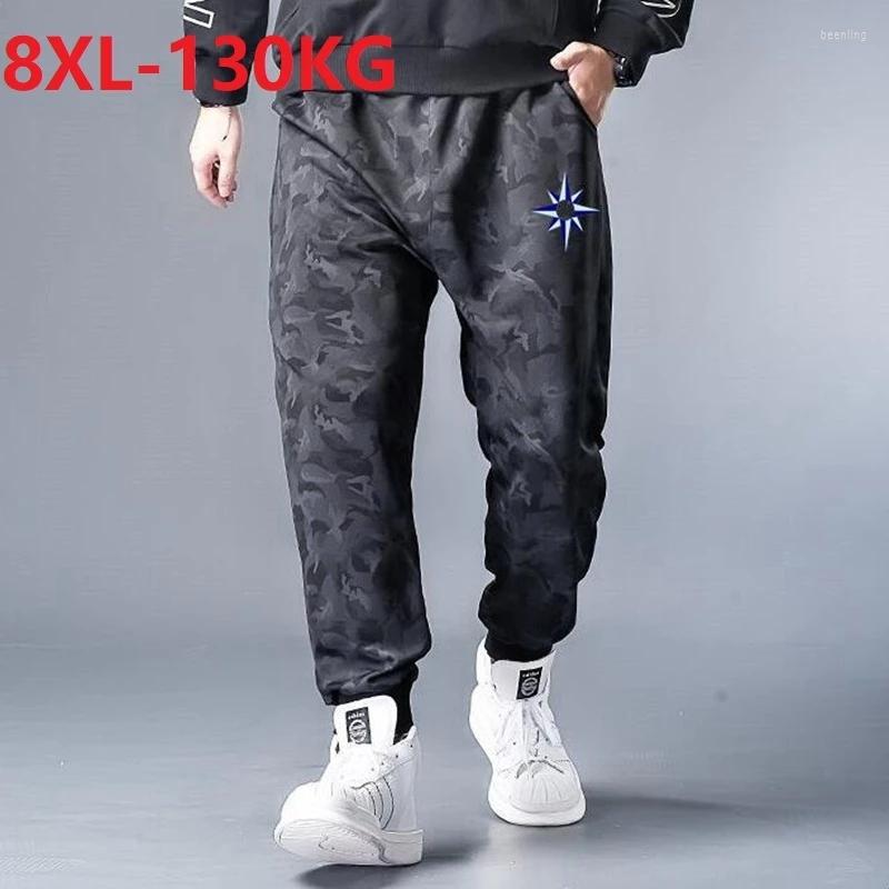 

Men's Pants Summer Spring Sports Camouflage Thin Sweatpants Men Plus Size 8XL Loose Fat High Street Elasticity Geometry 56, Picture color