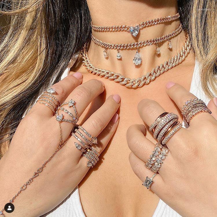 

Choker Gold Filled Wide Curb Cuban Link Chain Women Necklace With Green Cz Heart Charm Engraved Tag Necklaces Jewelry