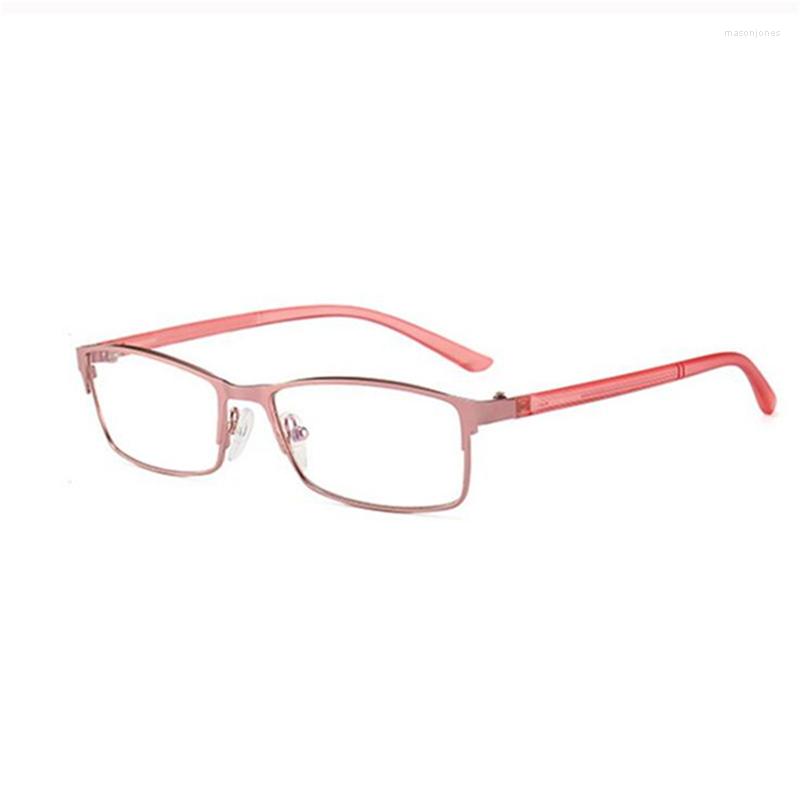 

Sunglasses Anti-Blue Light Square Reading Glasses Women Brand Designer Metal Blue Blocking Hyperopia Magnifier 1.0 To 4.0