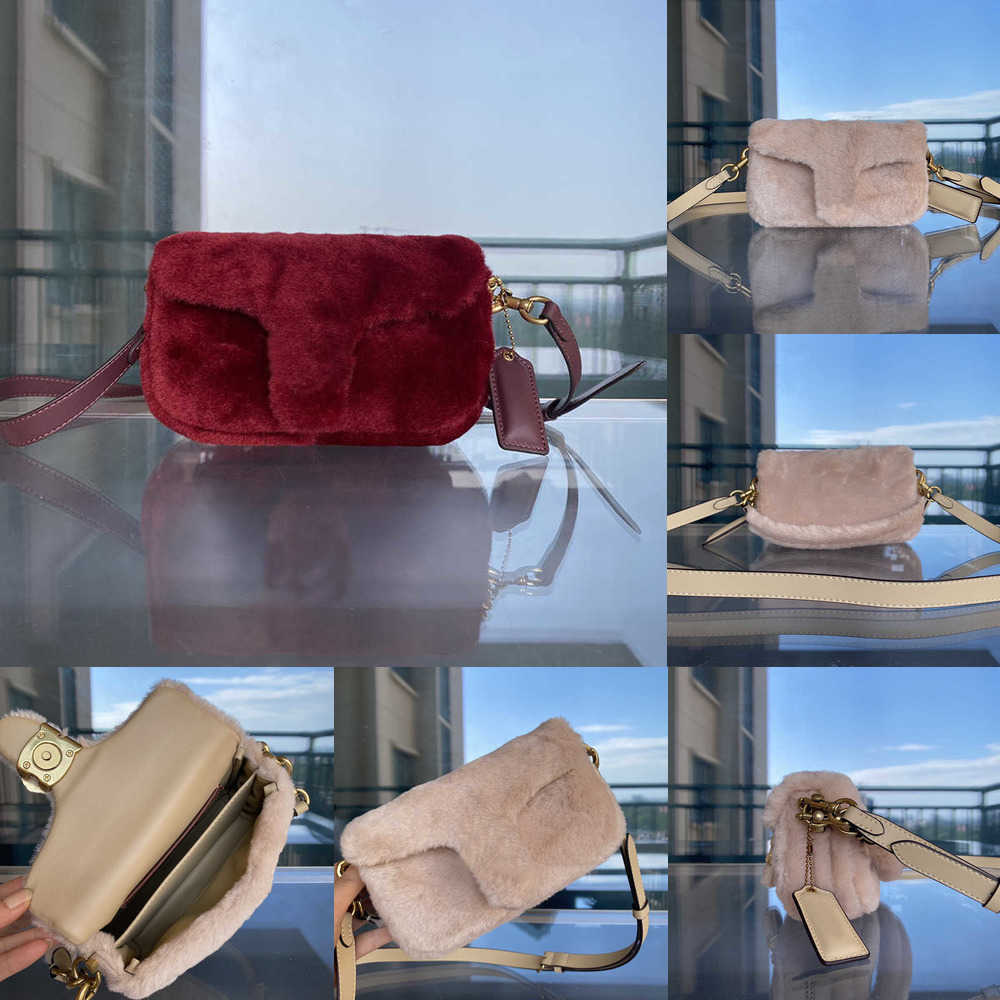 

Evening Bags Coabag Shearing Plush Luxurys Womens Tote Leather Designer Shoulder Cross Body Handbag Women Wallet 221031, Cobag-khaki