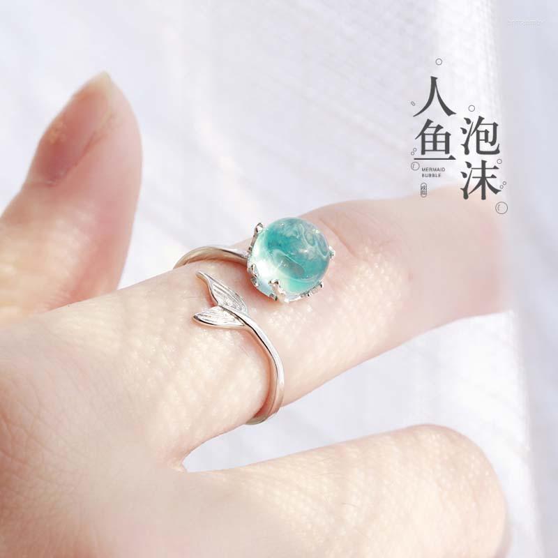 

Wedding Rings Mermaid Tail Fish For Women Statement Jewelry Valentines Gifts Lover Finger Ring Aneis Bague Femme