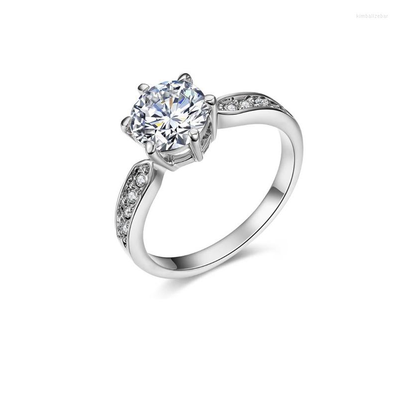 

Wedding Rings SUGO Classic Fashion High Quality Shiny 6- Cubic Zirconia For Trend Women Party Jewelry Accessories