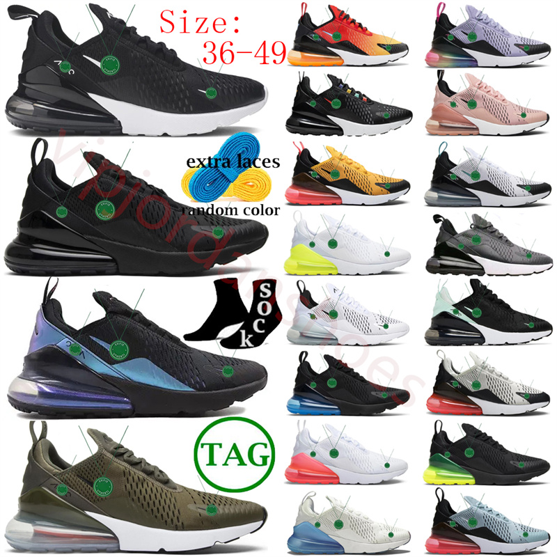 

270 Running Shoes For Men Women des chaussure white black neon usa be true cactus barely rose rough green Black Game Royal maxs 270S sports 27c sneakers 36-45, Color # 7