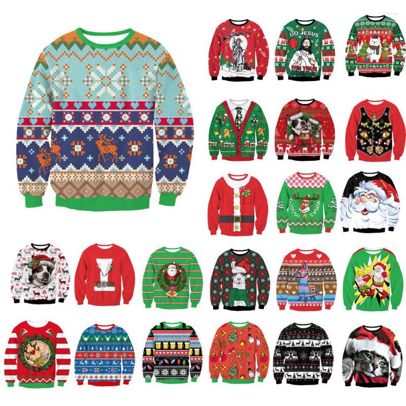 

Men's Sweaters Funny Elk Deer Reindeer Climax Vulgarity Novelty Digital Print Christmas Ugly Sweater For Women Men Gifts Party Xmas, Swys046