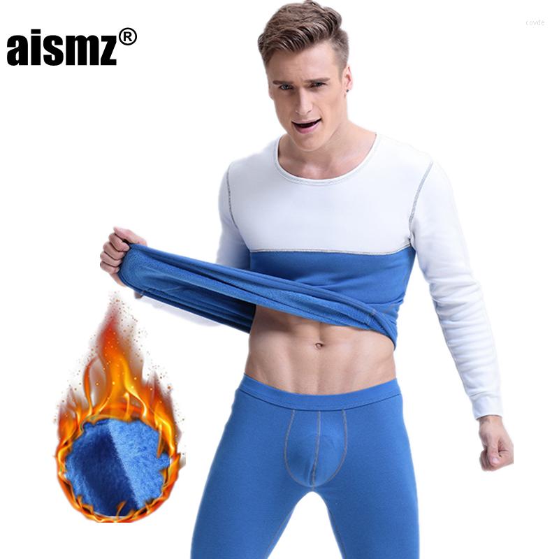 

Men's Thermal Underwear Aismz Winter Men's Seek Cashmere Skin Friendly Cotton Thicken Long Johns Soft Fleece Keep Warm Men, 423 black