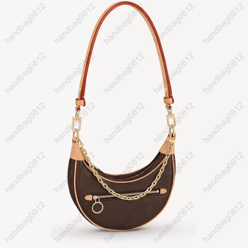 

Women Designer Bags Half Moon Handbag Shoulder Luxury Purses Vintage Monograms Chain Underarm Baguette Bag Printed Horn Shape Crossbody Crescent Bag M81098, Additional costs