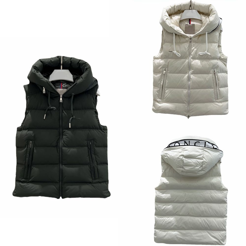 

Vests Designer Men Woman Fashion Puffer Vest Autumn Winter Cotton Padded Coat Warm Sleeveless Down Jacket, Black