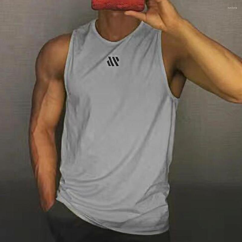 

Men's Tank Tops Cool Sport Vest Polyester Workout Quick-drying Sleeveless Men Simple, White