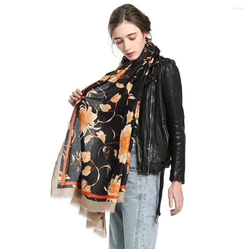 

Scarves 2022 Silk Scarf 180x90cm Luxury BrandDesigner Hair Print Head Large Handkerchief Hijab Shawl Women Bandanna Foulard Muffler Wrap