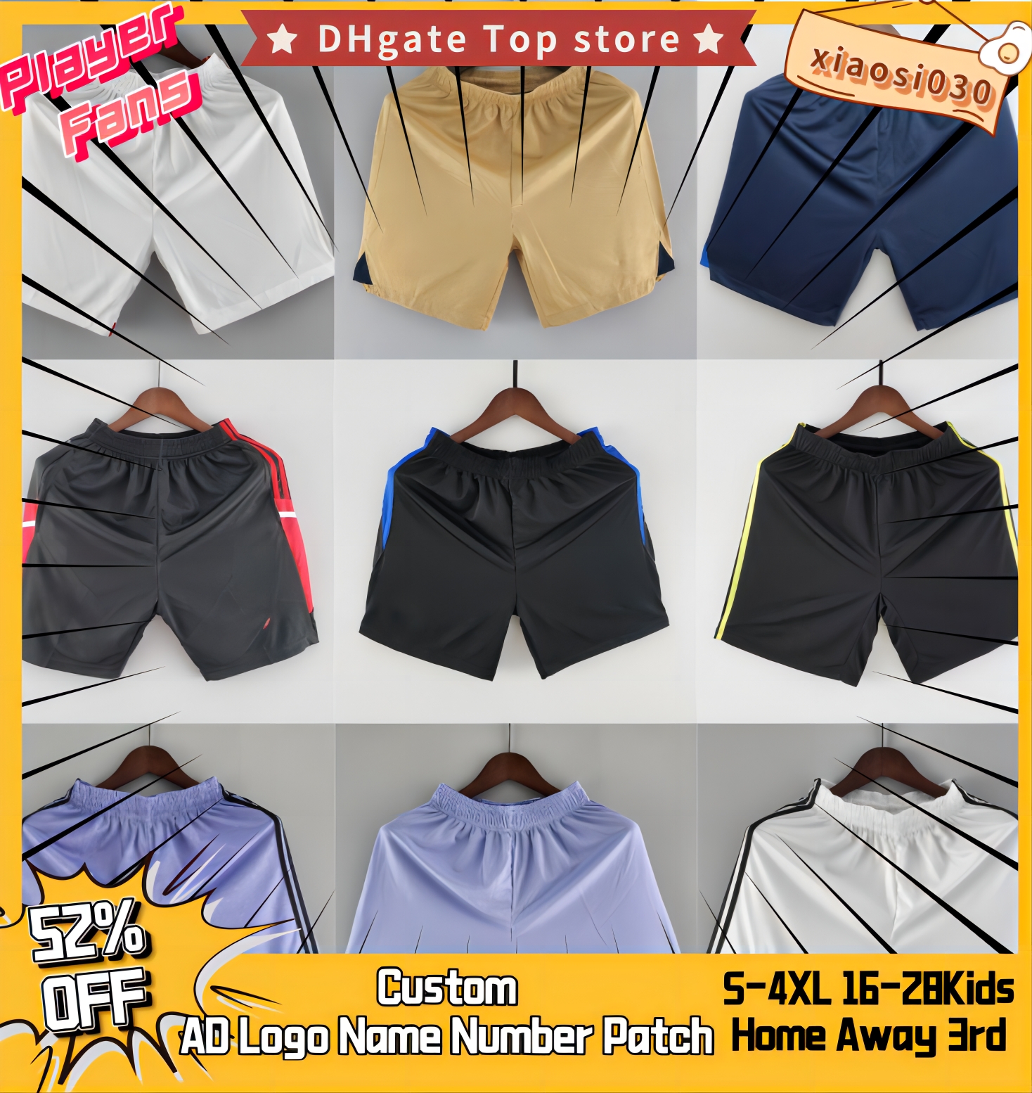 

2022 new hot top Good material soccer shorts club national team 2023 fans player version training men women trunks Excellent workmanship Sports shorts pants, Violet2