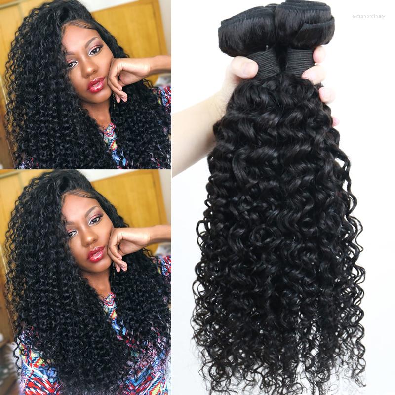 

Human Hair Bulks Deep Curly Bundles 3 Extensions Brazilian Weave Healthy End Natural Black Wave Remy