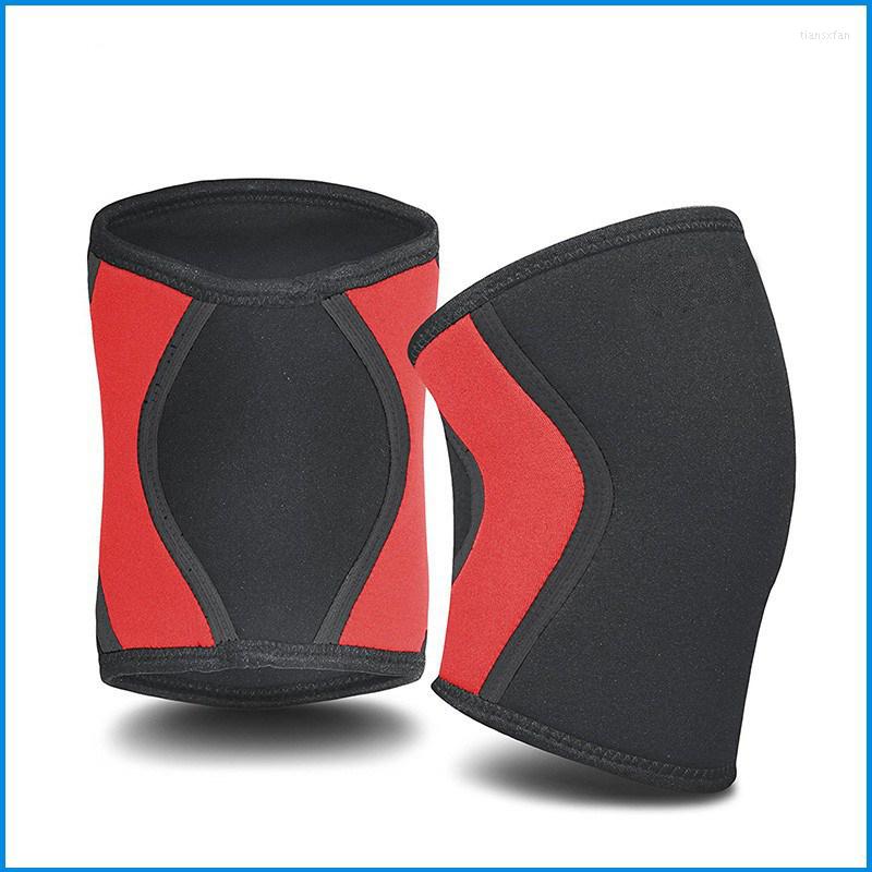 

Knee Pads Sleeves 7mm Thick Compression Braces Support For Fitness Weightlifting Crossfit Training Powerliftimen Unisex Pad, Red