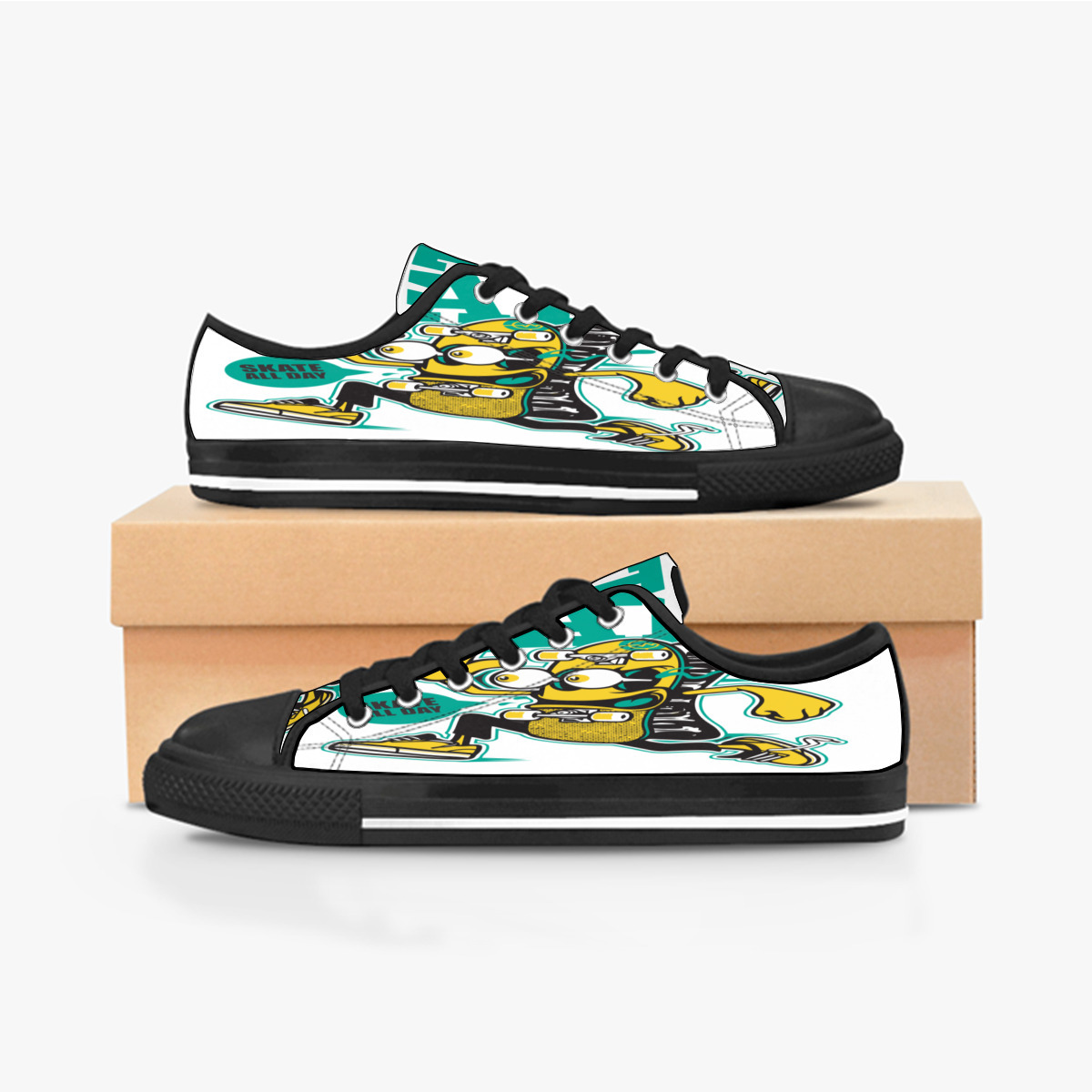 

Custom shoes Classic Canvas Low cut Skateboard casual triple black Accept customization UV printing low mens womens sports sneakers Breathable color 132, Notice