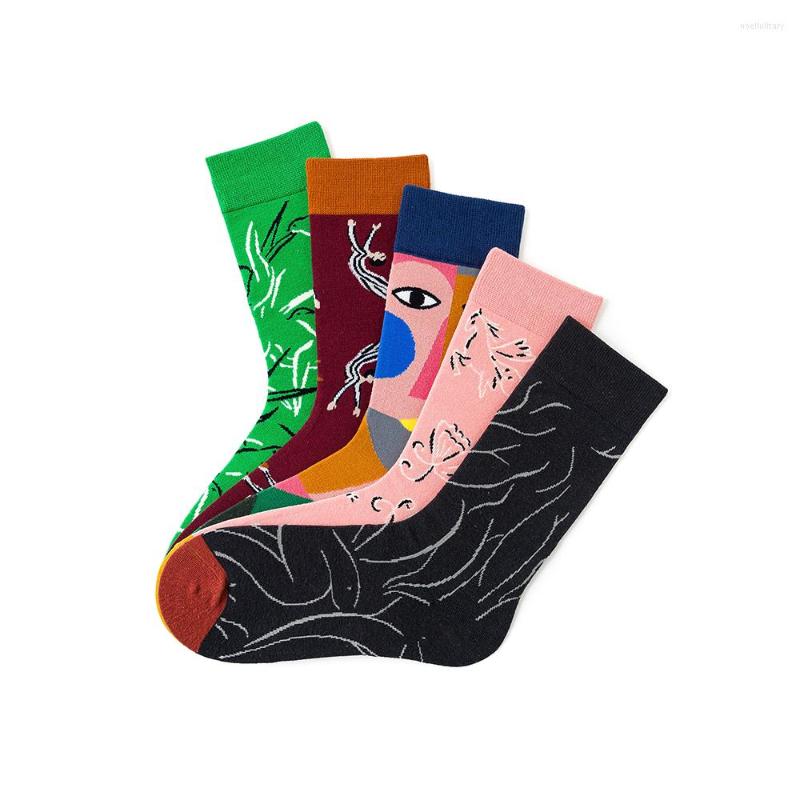 

Women Socks 1 Pair Cotton Art Female Colorful Cool For Lover 36-43EUR