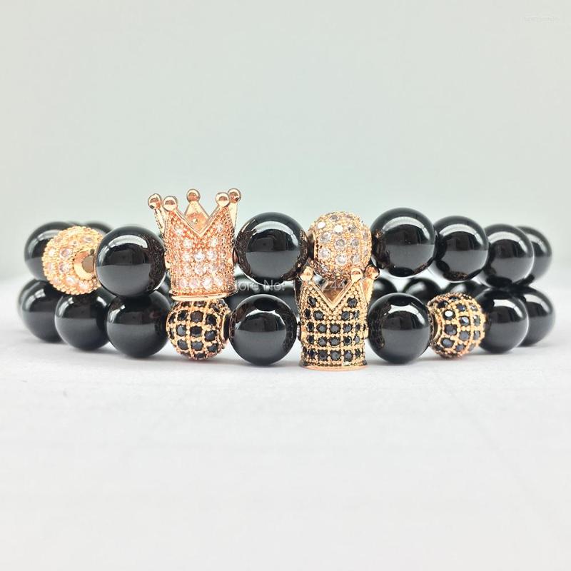 

Strand CZ0040 On Sale 2022 Zircon Bead Bracelet Natural Black Onyx High Quality Energy Wedding Gift Jewelry