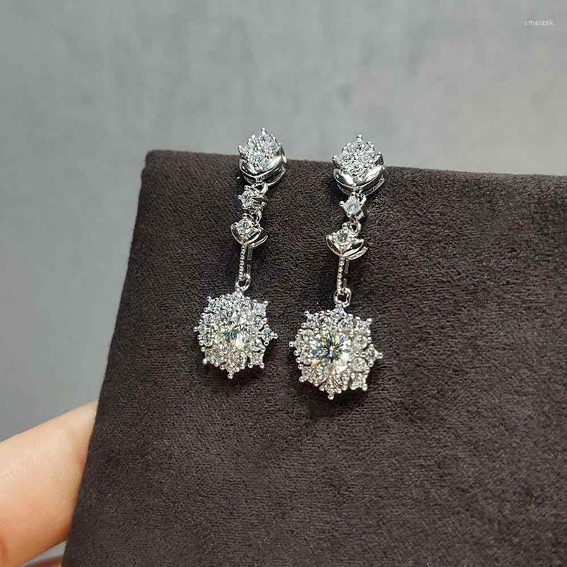 

Dangle Earrings 2022 Arrival Luxury Round For Women Anniversary Gift Jewelry Wholesale E7118