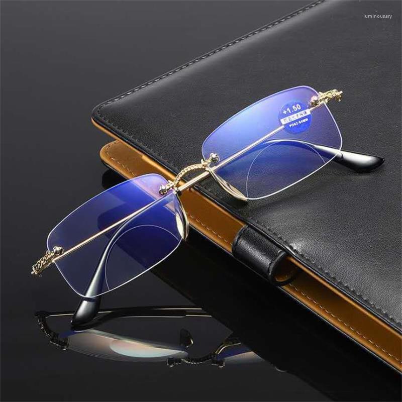 

Sunglasses Blue Light Blocking Reading Glasses Computers Woman Men Small Vintage Rectangle Eyeglasses Clear Rimless Computer 1 2