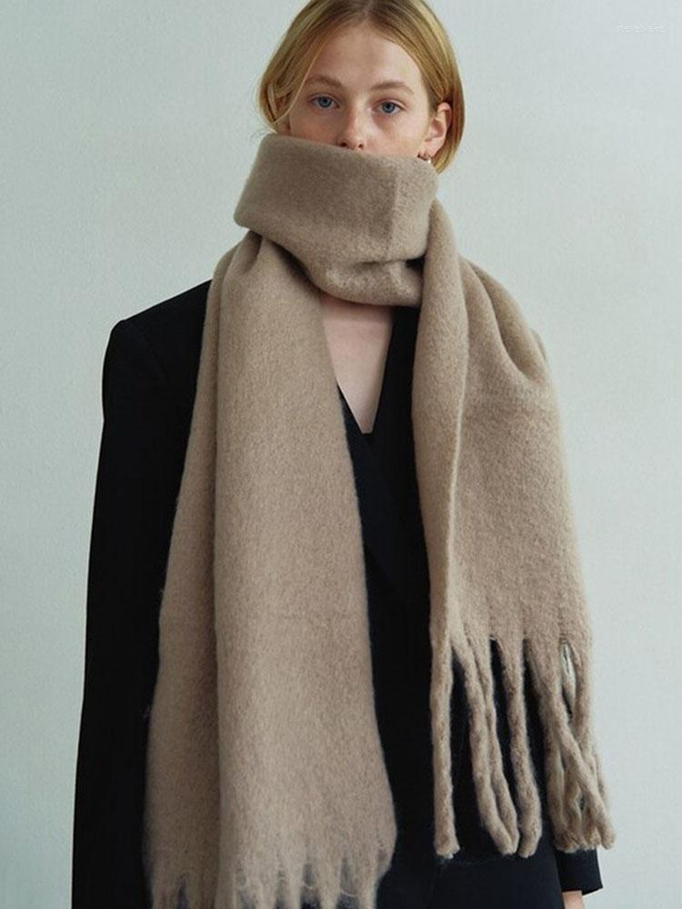 

Scarves Camkemsey Fall Winter Keep Warm Imitation Cashmere For Women Classic Solid Soft Pashmina Long Tassels Scarf Shaws