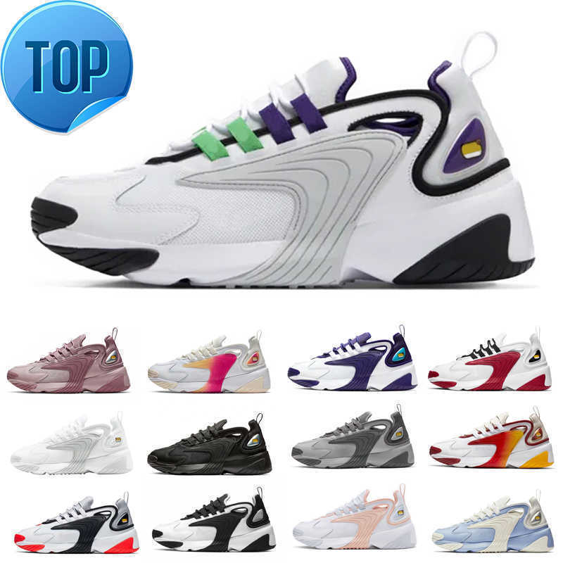 

TOP High Womens Zoom 2K Shoes M2k Tekno men women sport sneakers black reace red white pink Comfortable outdoor trainers, 1 white black 36-45