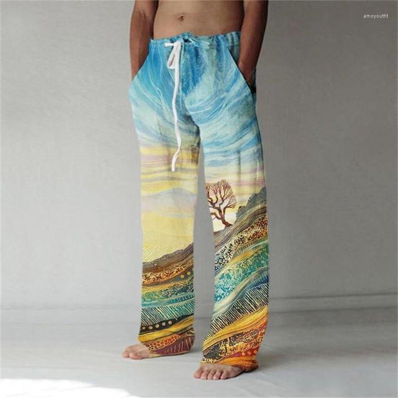 

Men's Pants Summer Palm Tree Beach 3D All Over Print Full Length Wide Leg Hipster Streetwear Oversize Sweatpants Men Unisex Clothing, A1
