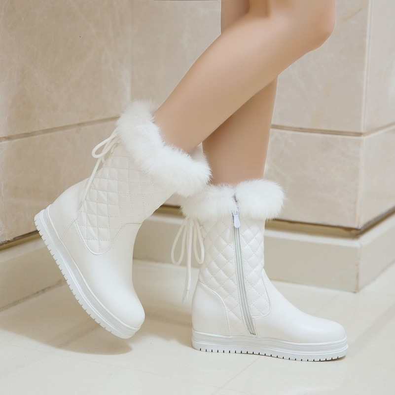 

Boots Big Size 3443 Fashion Women Snow Boots Ladies Height Increasing Shoes Woman Leisure Party Winter Warm Fur Boots 221114, Black