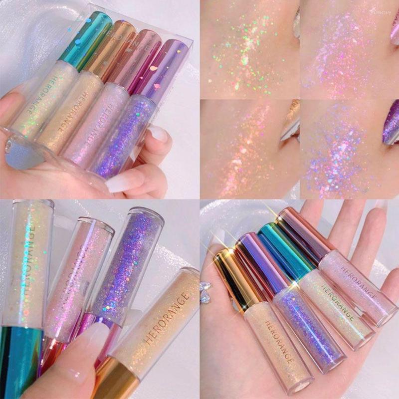 

Eye Shadow 1/4Pcs Shiny Shimmer Liquid Eyeshadow Diamond Palette Glitter Long Lasting Highlight Cosmetics Waterproof, 01