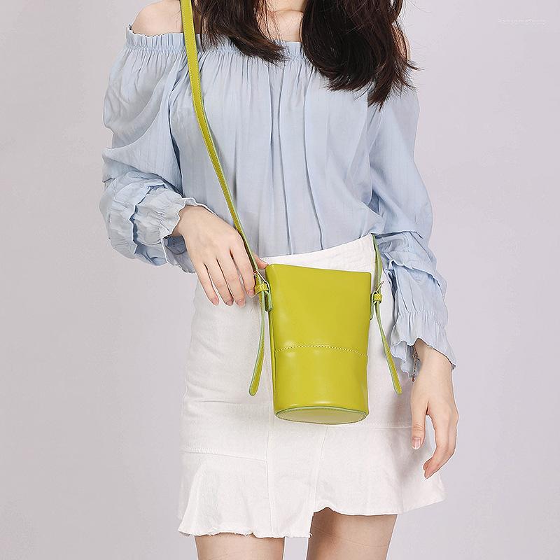 

Evening Bags Arrive 2022 Women's Mini Bucket Pu Leather Shoulder Girls Mobile Phone Bag Casual Bolsa Feminina B016, Black