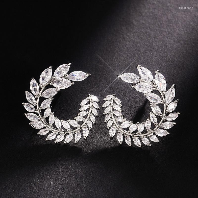 

Stud Earrings CAOSHI Aesthetic Luxury Women Brilliant Zirconia Aristocratic Party Accessories High-quality Gift Fancy Jewelry