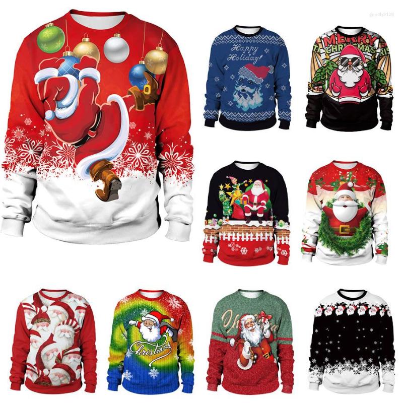 

Men's Sweaters Holiday Party Dress Santa Funny Men Women Ugly Christmas Sweater Unisex Xmas Sweatshirts Autumn Winter Trendy 3D Pullovers, Sb102-071