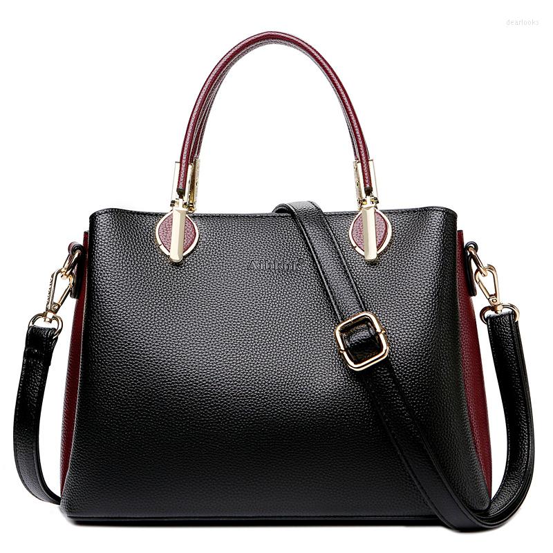 

Evening Bags Designer Ladies Tote Bag Women Genuine Leather Crossbody Messenger Shoulder For 2022 Luxury Handbags Bolsas Femininas, Black