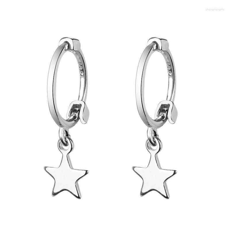 

Hoop Earrings Multi Dangle Hoops Thin Huggies With Star Charms Pendant Loops Circle Clips Jewelry For Girls Womens Bricos