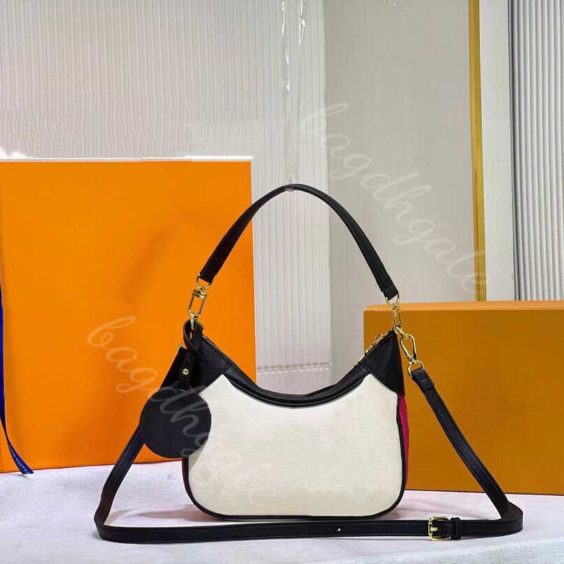 

Lvity designer luxury 2022Wholesale bag fashion women armpit half moon design high quality leather canvas shoulder strap handbag, Justbox