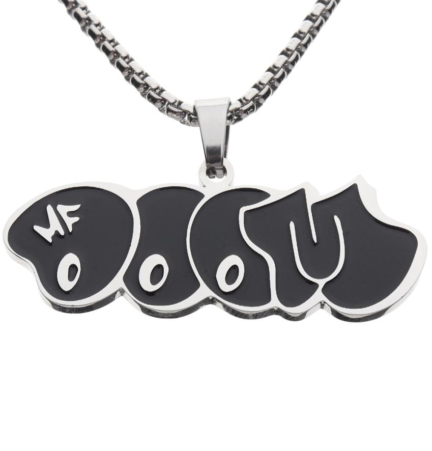 

MF Doom Mm Black Tide Brand Pendant Necklace Men And Women HipHop Personality Couple Fashion AllMatch Jewelry Gift4008785