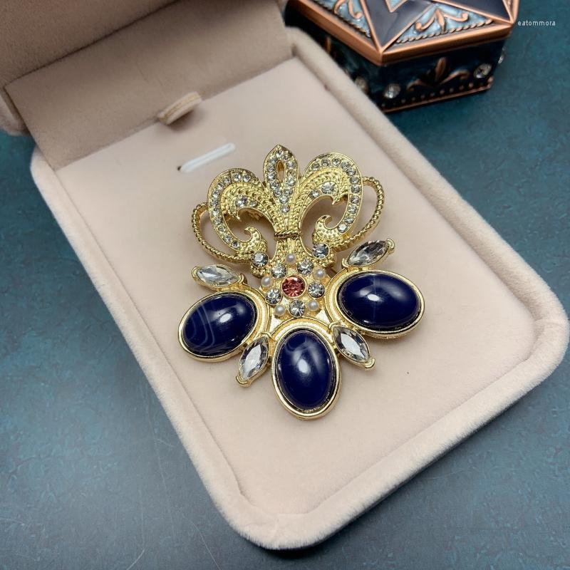 

Brooches Ydgy Antique Enamel Color Treasure Brooch Pin Badge Anti Walk Resin Accessories