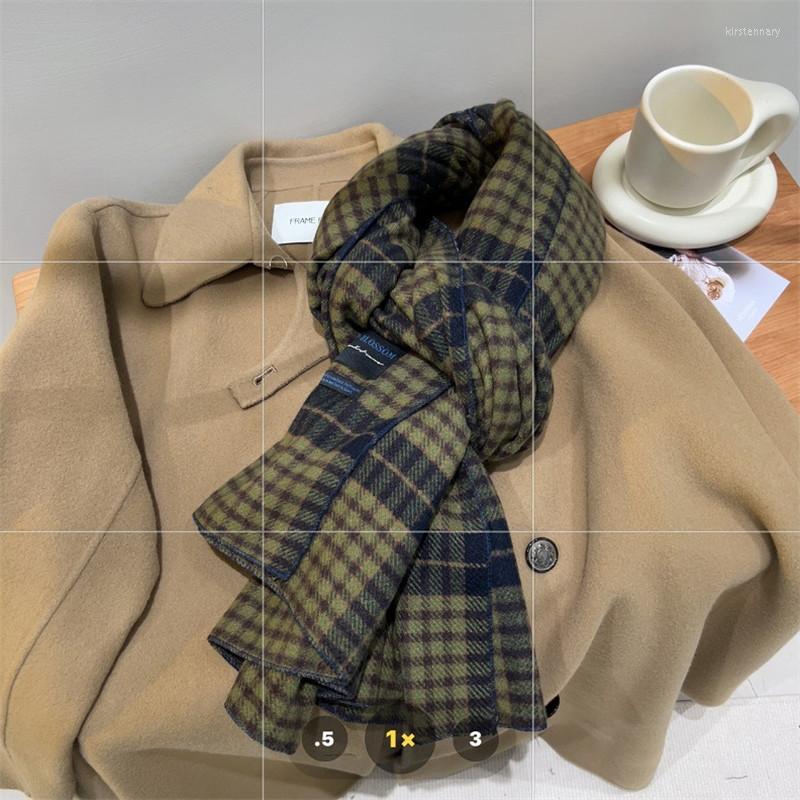 

Scarves Autumn And Winter Atmosphere Artificial Cashmere Scarf Women's Warm Retro Student Long Shawl Korean Ins Cold-Proof Men
