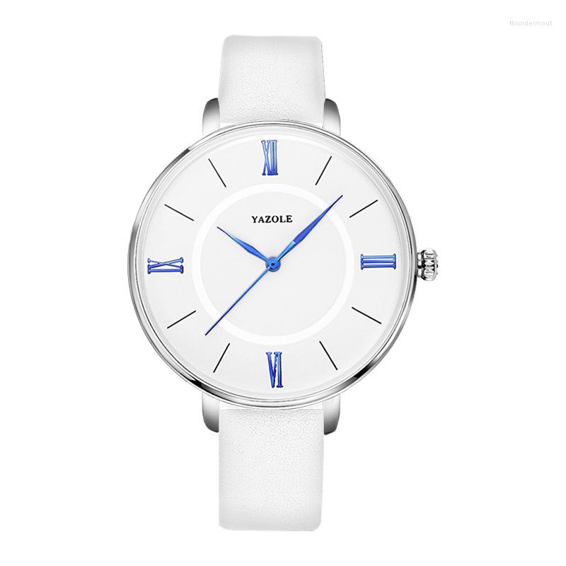 

Wristwatches YAZOLE Simple Men's And Women's Quartz Watch Belt Lovers, Male-6