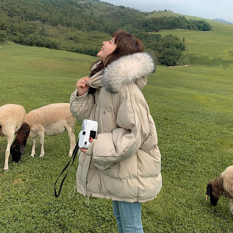 

Women' Down 2022 Style Duck Parkas Women Korea Fur Hooded Warm Coat Female Thermal Jackets In Winter, Green parkas